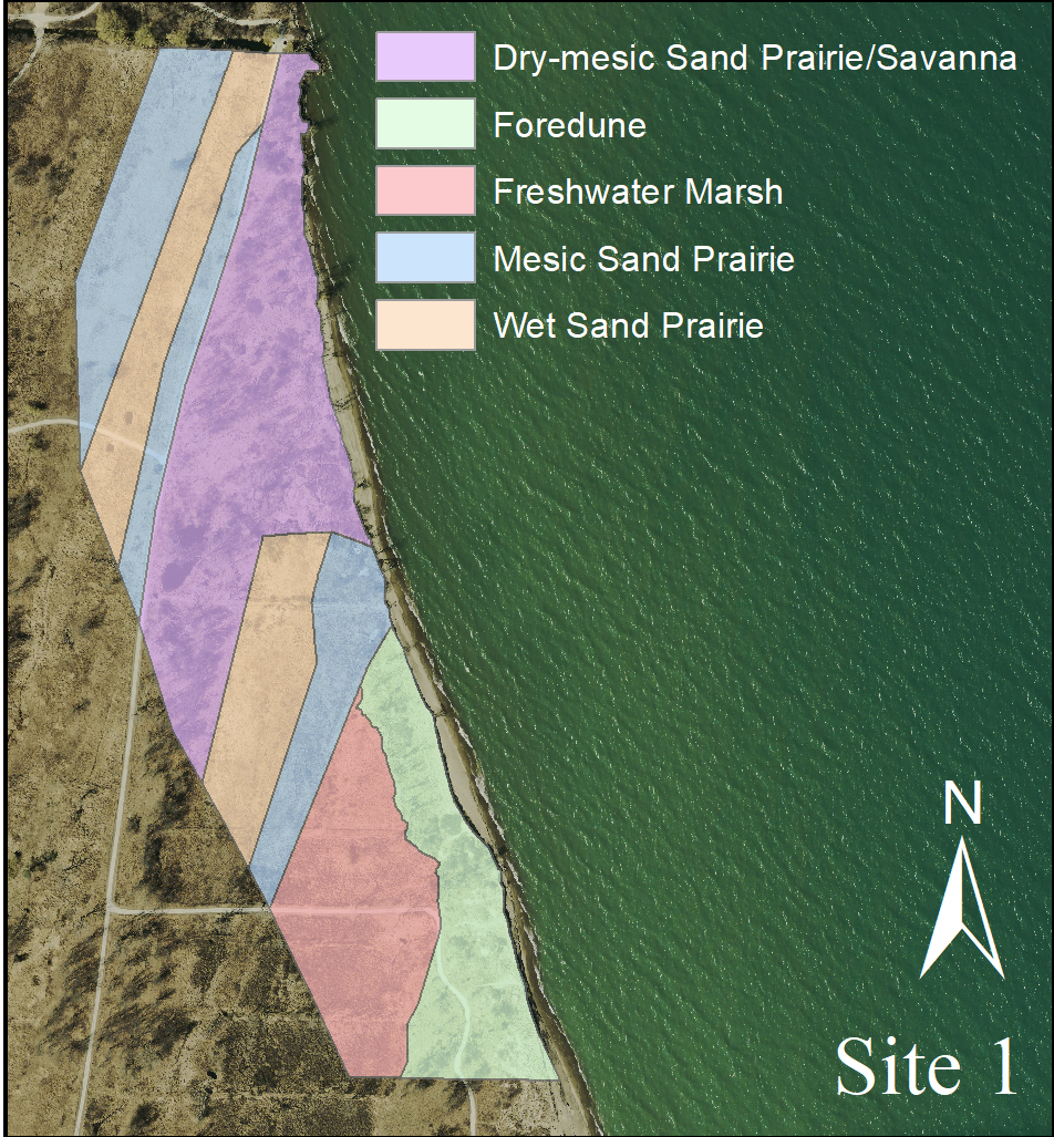 Coastal Habitat Maps Along Illinois Beach State Park, Derived From throughout Illinois Beach State Park Map