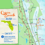 Cocoa Beach Tourist Map   Ontheworldmap Regarding Cocoa Beach On The Map