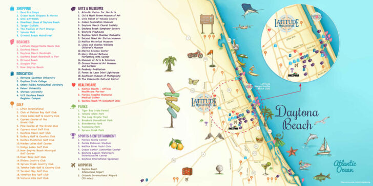 Daytona Beach Map of Hotels Daytona Beach Map of Hotels