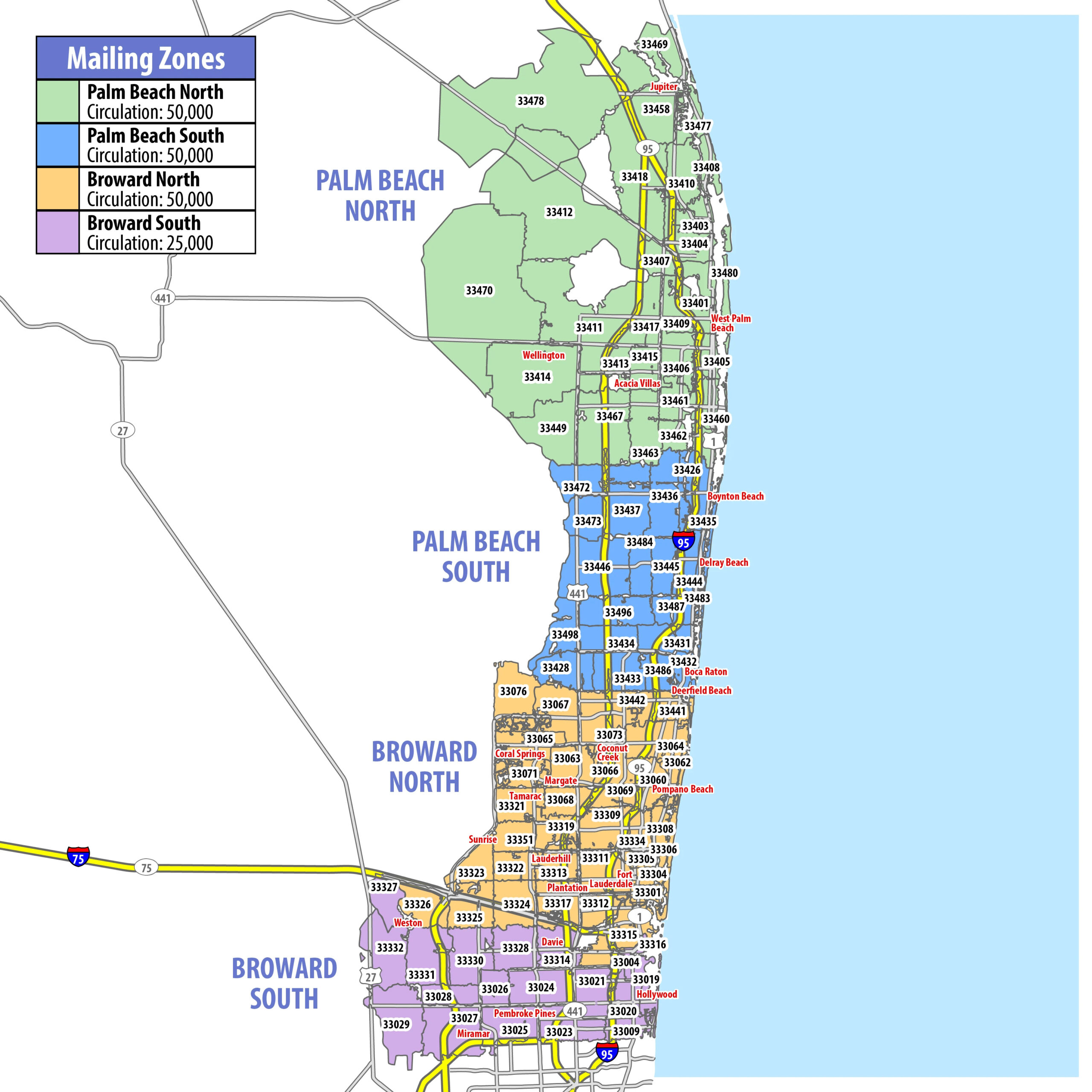 Contact Rsvp Advertising South Florida - Palm Beach &amp;amp; Broward with Palm Beach Zip Code Map