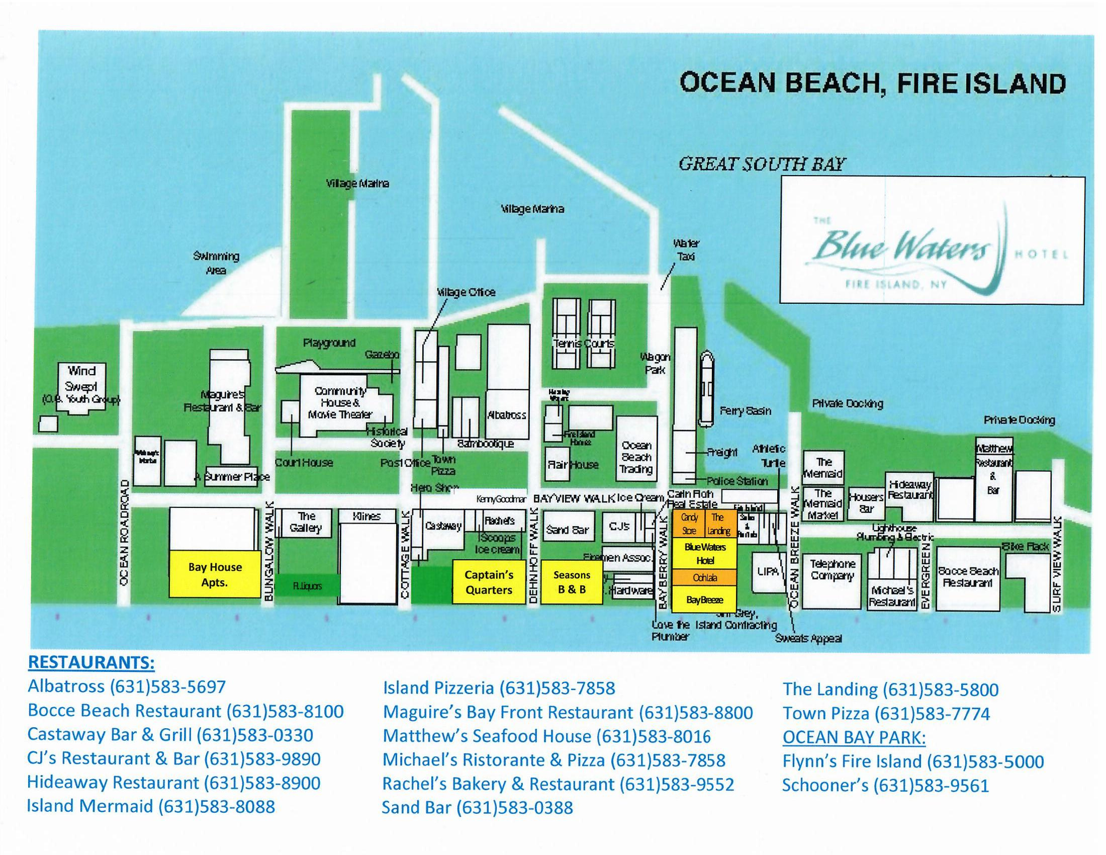 Contact Us – Blue Waters Group – Ocean Beach, Fire Island within Ocean Beach Map Fire Island