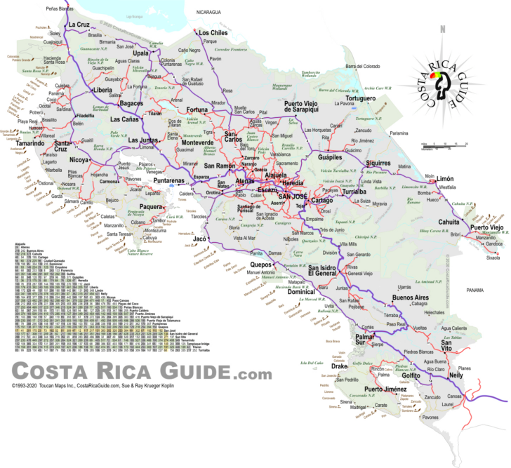 Map of Jaco Beach Costa Rica