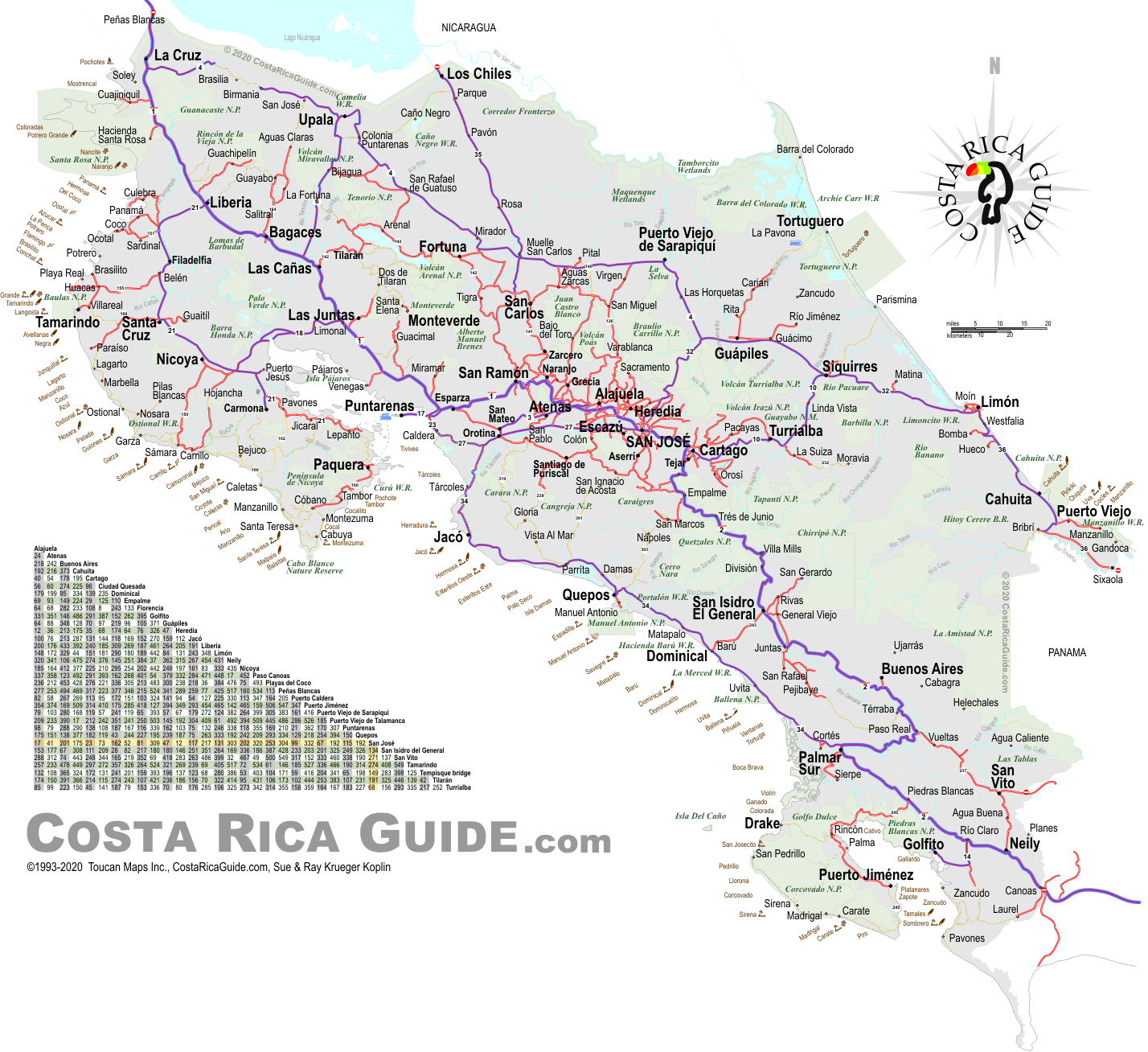 Costa Rica- Free Printable Map Download within Map Of Jaco Beach Costa Rica