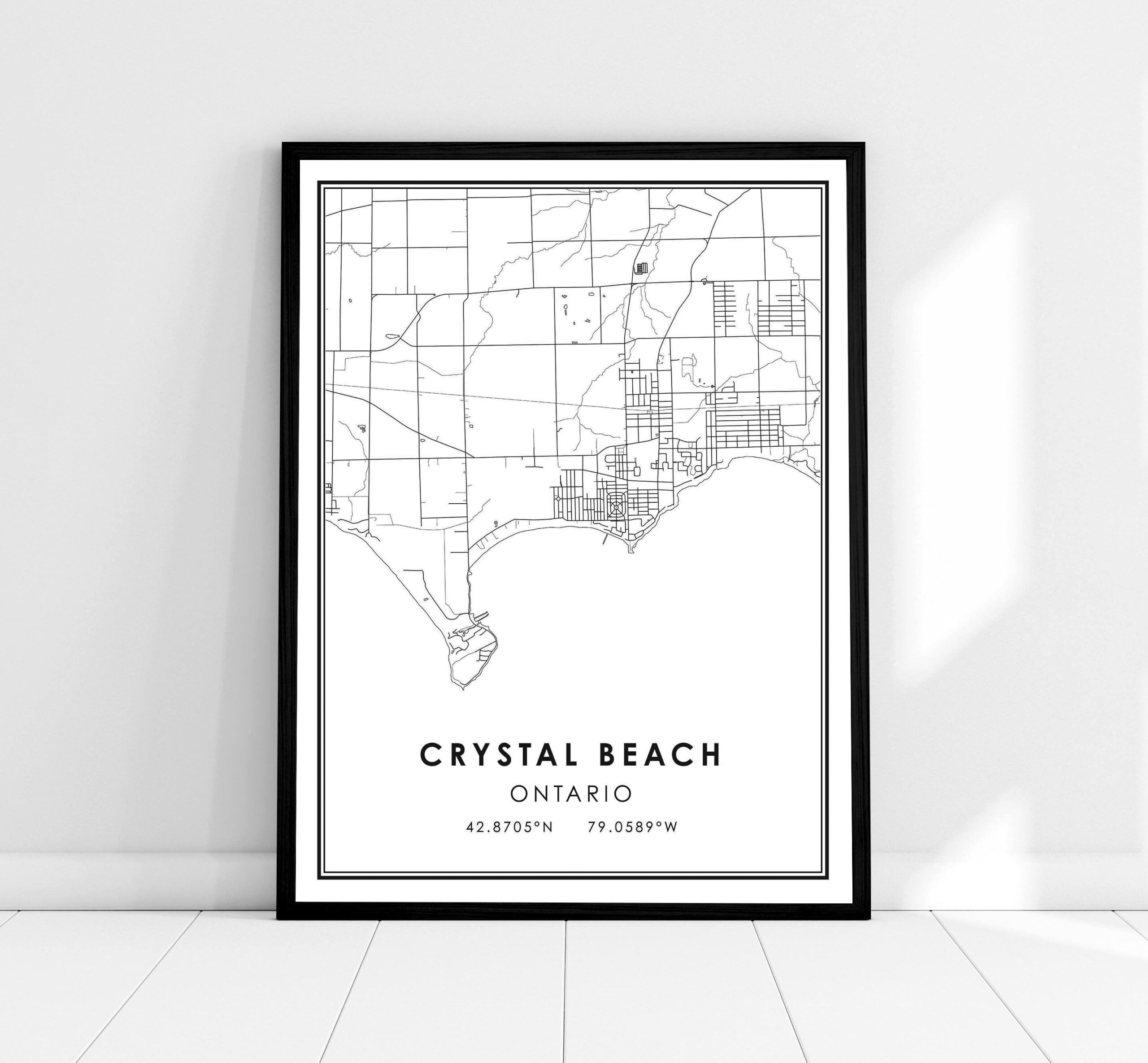 Crystal Beach Map Print Poster Canvas | Ontario Map Print Poster regarding Map of Crystal Beach Florida