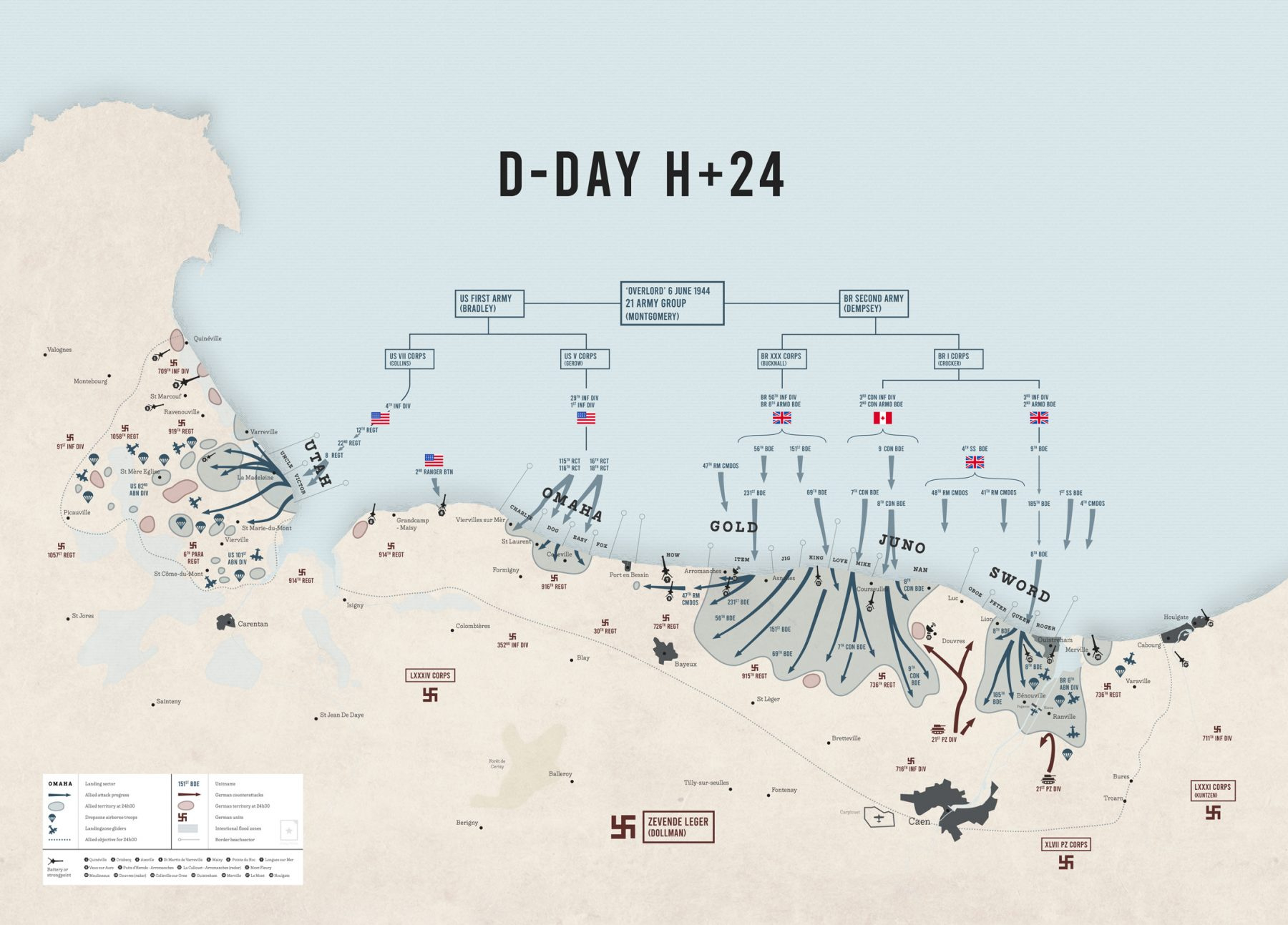 D-Day Beaches And Amphibious Landings - D-Day Info in D Day Map of Beaches