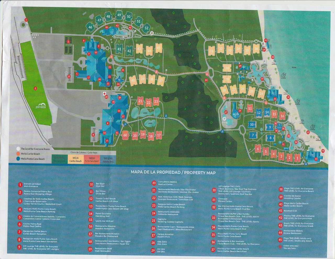 Карта Отеля Melia Punta Cana Resort Map – Bild Von Melia Punta intended for Melia Punta Cana Beach Resort Map