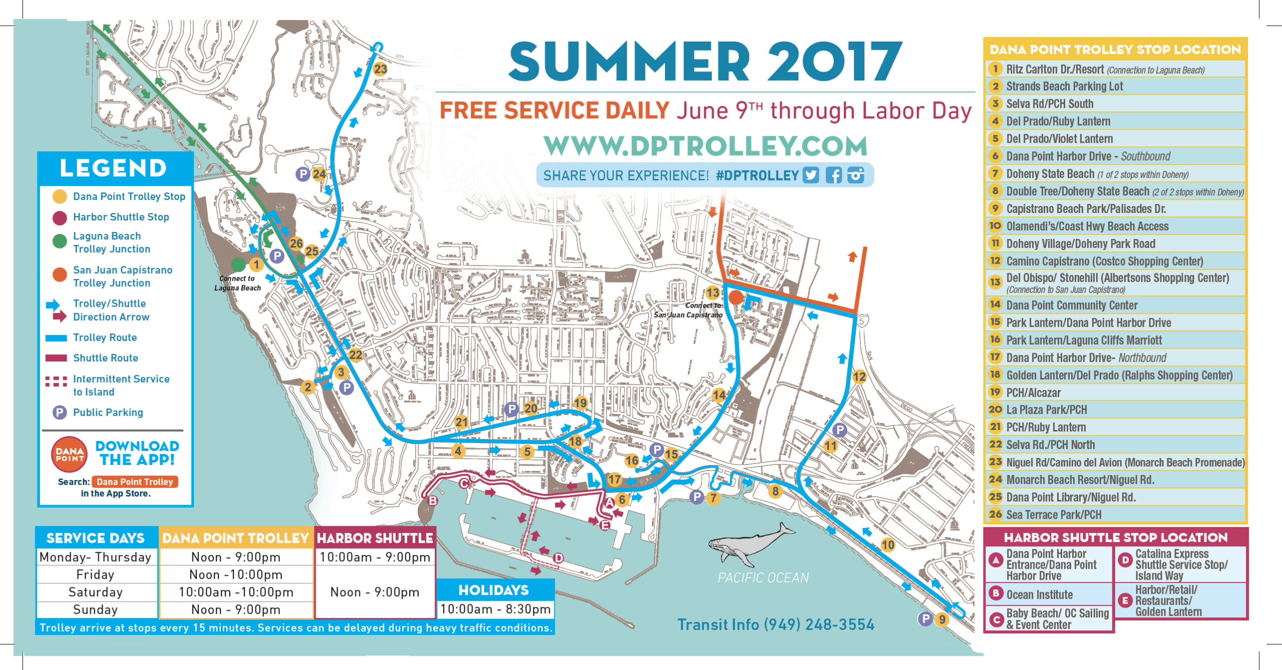 Dana Point Trolley Map 2017 - The Best Of Laguna Beach in Laguna Beach Trolley Stops Map