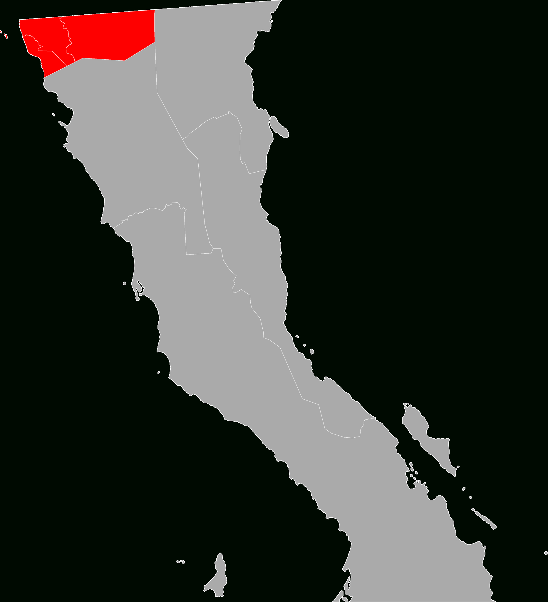 Datei:baja California Locator Map (Rosarito Beach, Tecate, Tijuana with Map of Rosarito Beach Mexico