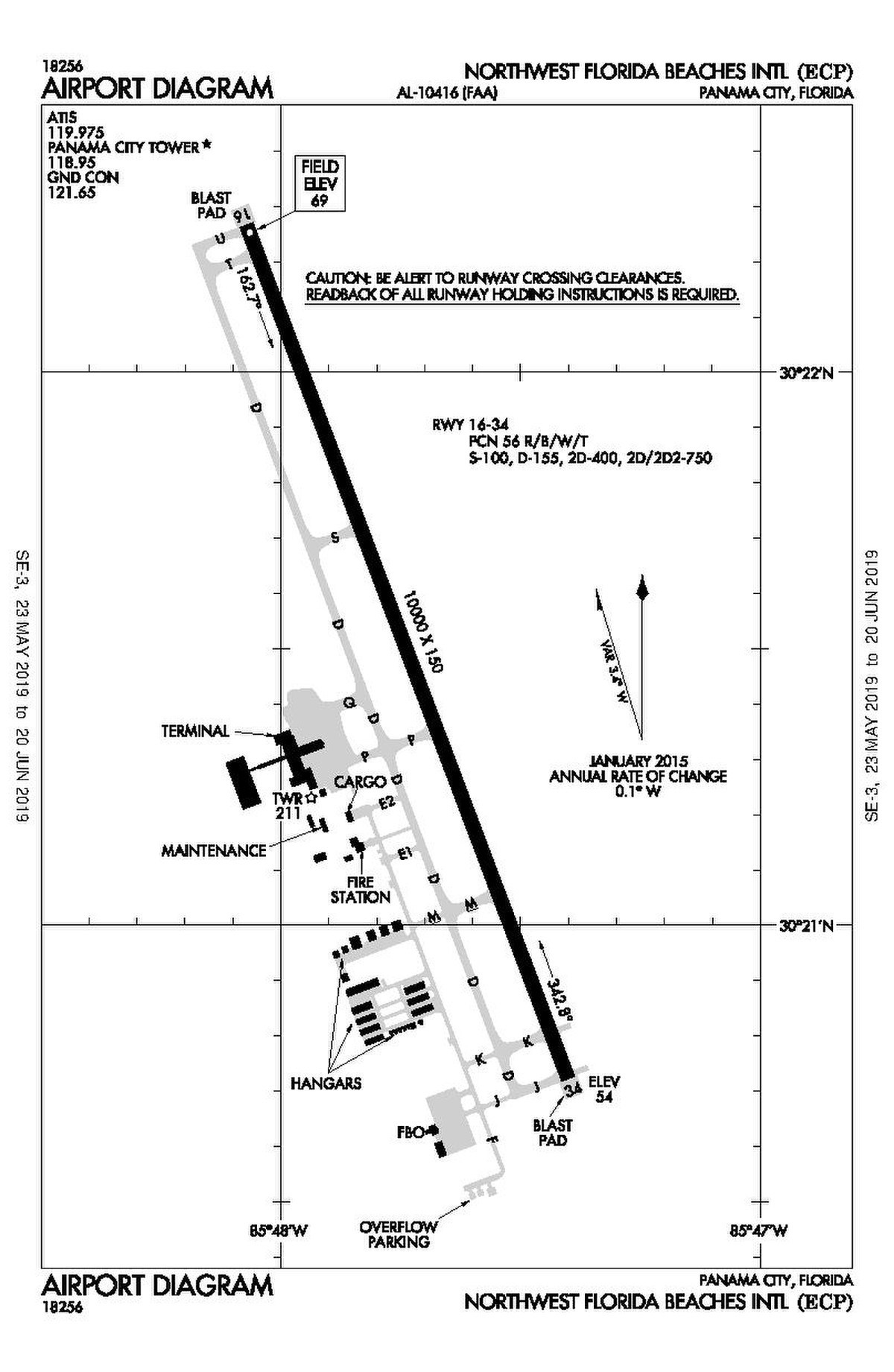 Datei:ecp Airport Diagram.pdf – Wikipedia inside Northwest Florida Beaches Airport Map