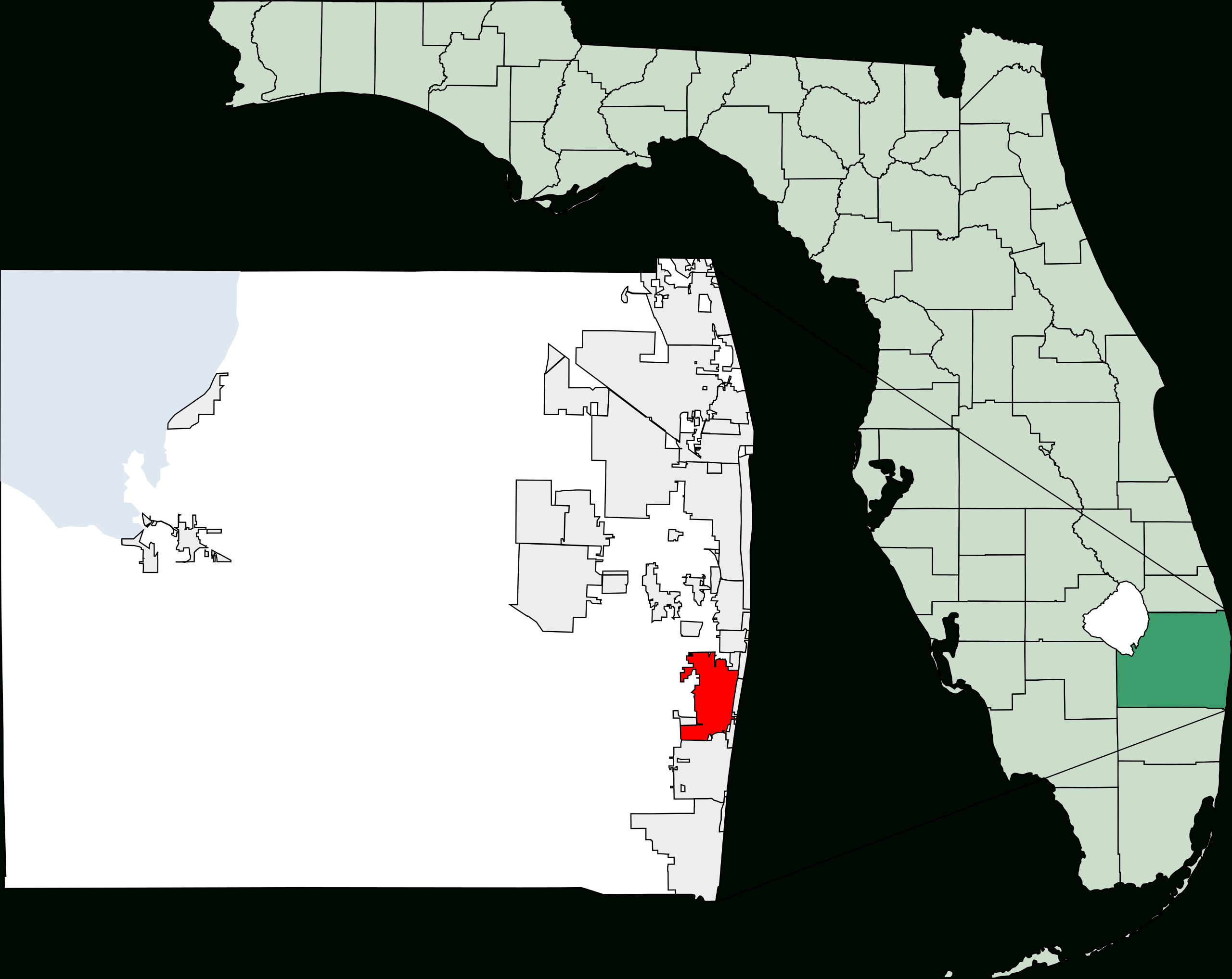 Datei:map Of Florida Highlighting Boynton Beach.svg – Wikipedia in Map of Florida Boynton Beach