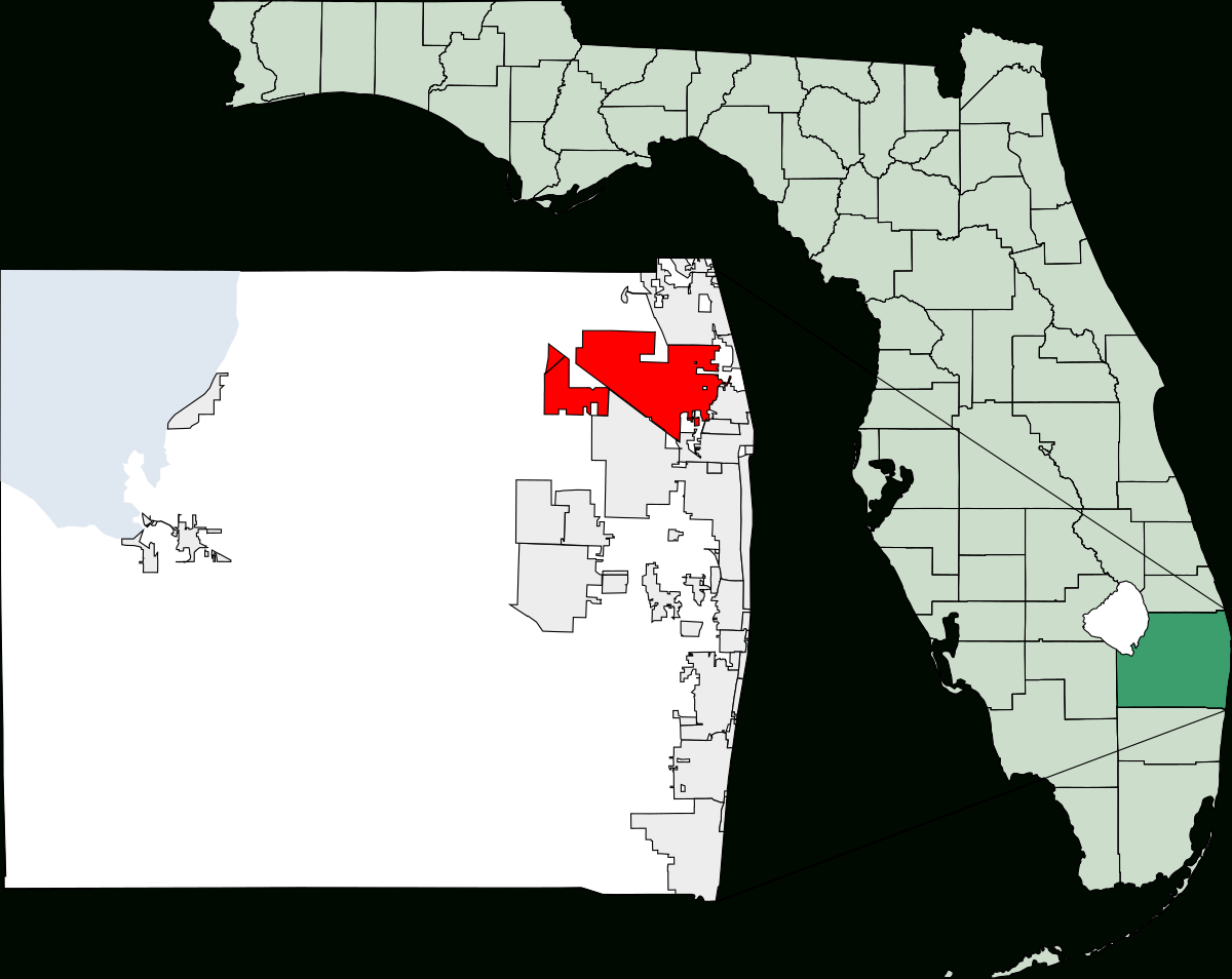 Datei:map Of Florida Highlighting Palm Beach Gardens.svg – Wikipedia with regard to Map of Florida Showing Palm Beach