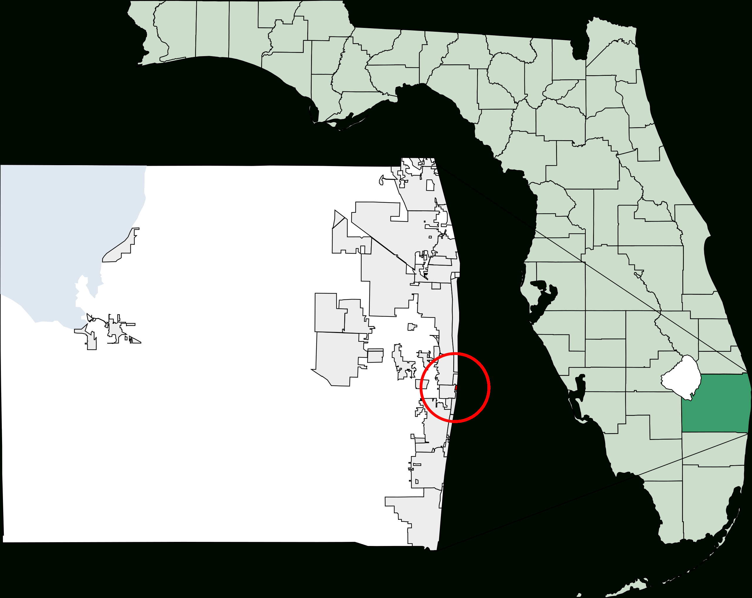 Datei:map Of Florida Highlighting South Palm Beach.svg – Wikipedia pertaining to Palm Beach On A Map