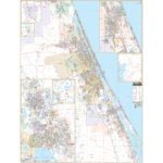 Daytona Beach, Fl Wall Mapkappa   The Map Shop With Regard To Daytona Beach Fl Zip Code Map