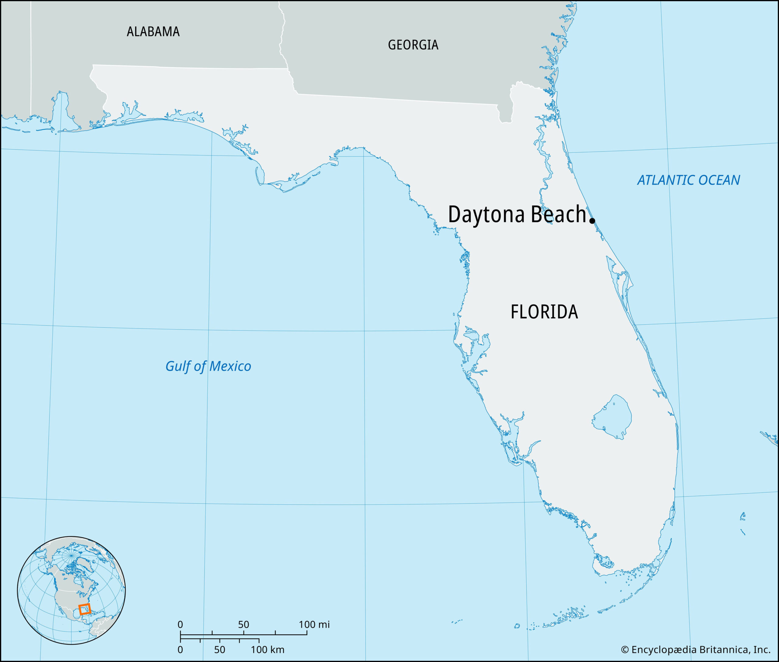 Daytona Beach | Florida, International Speedway, 500, Nascar inside Daytona Beach On A Map