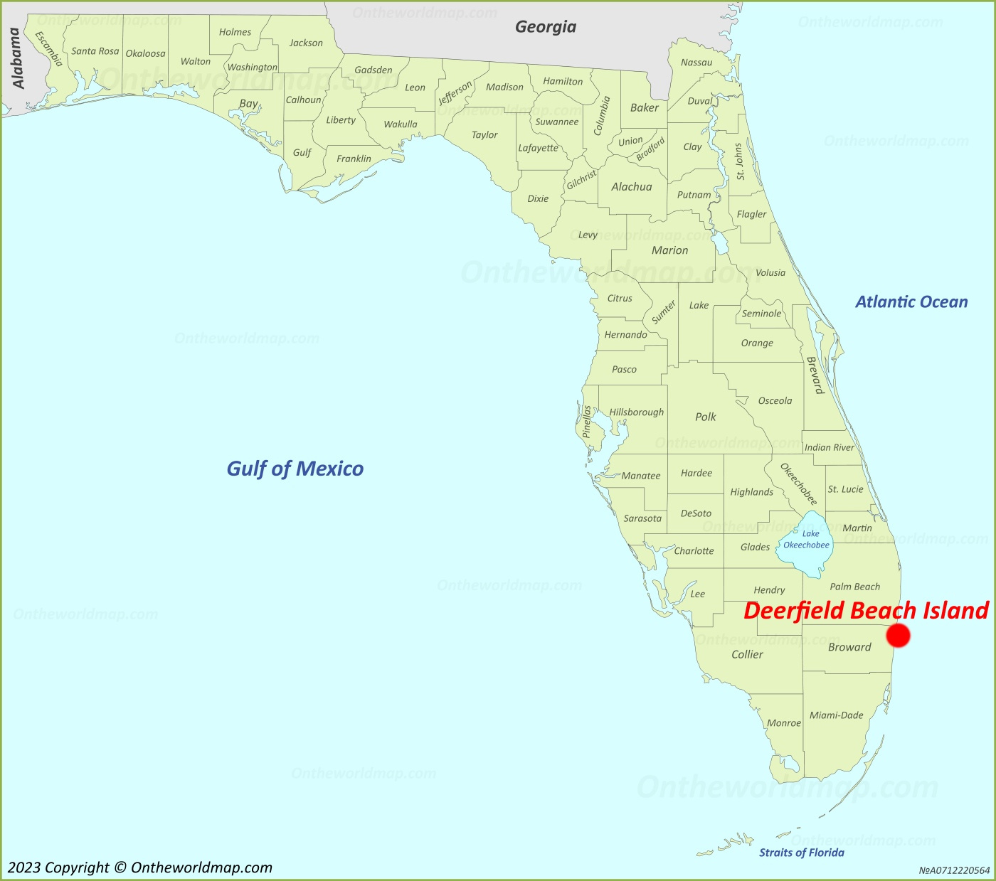 Deerfield Beach Island Map | Florida, U.s. | Detailed Maps Of with regard to Deerfield Beach Fl On Map