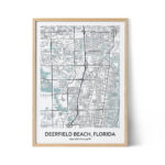Deerfield Beach Map Poster   Your City Map Art   Positive Prints For Map Of Deerfield Beach Fl