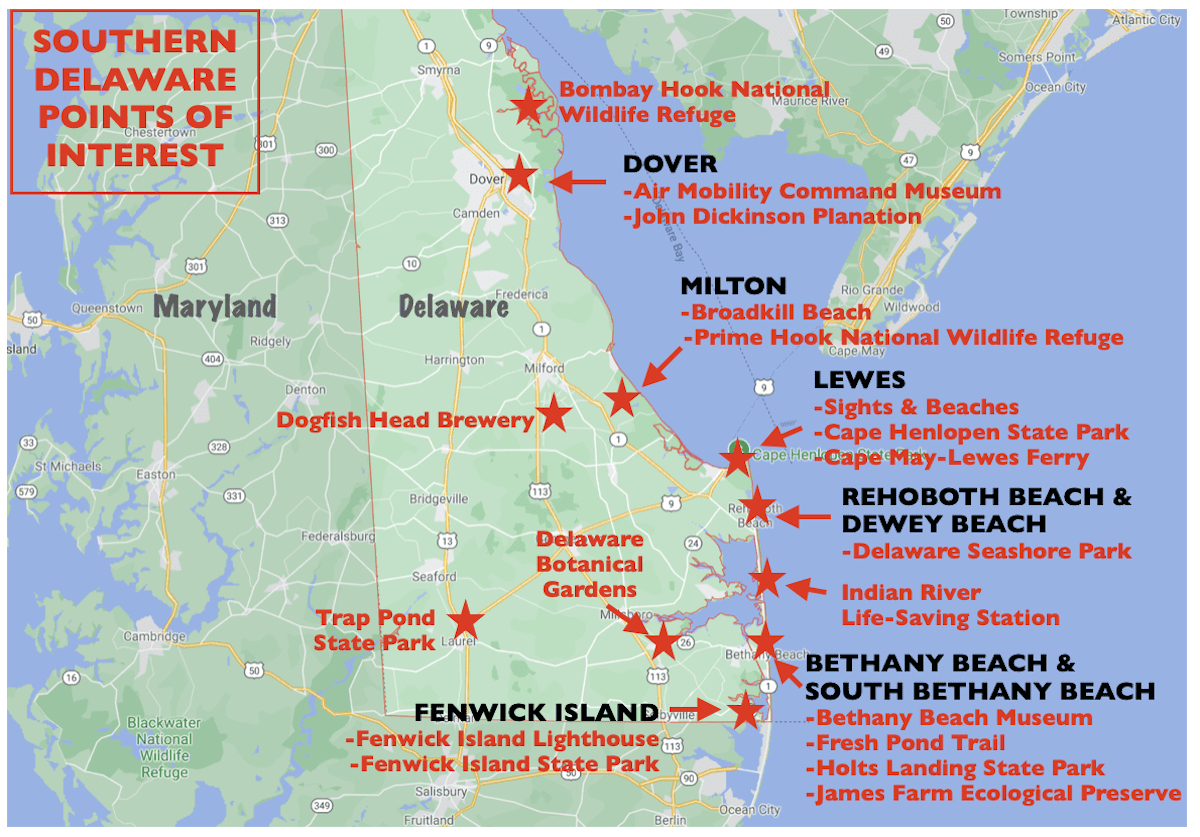 Delaware Beaches: Everything You Need To Know! - Travel With Lolly in Map of Rehoboth Beach Hotels