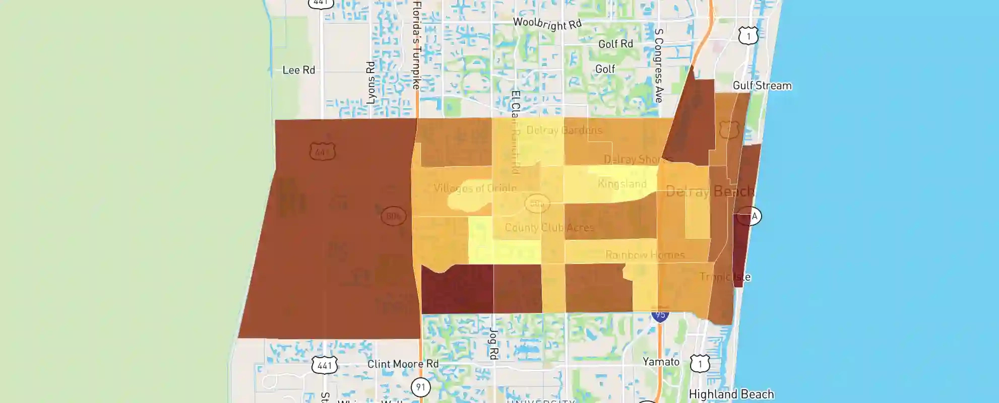 Delray Beach, Fl Real Estate Market Data - Neighborhoodscout regarding Delray Beach Fl Zip Code Map