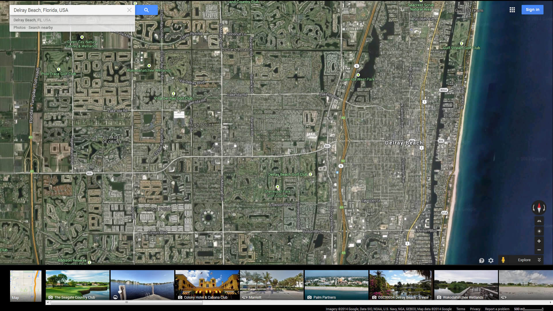 Delray Beach, Florida Map in Google Maps Delray Beach Florida