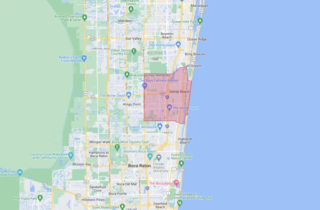 Delray Beach - Neighborhood Guide throughout Delray Beach Florida On Map