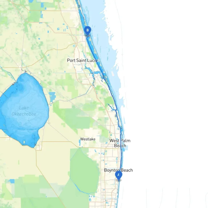 Delray Beach Fl on Map