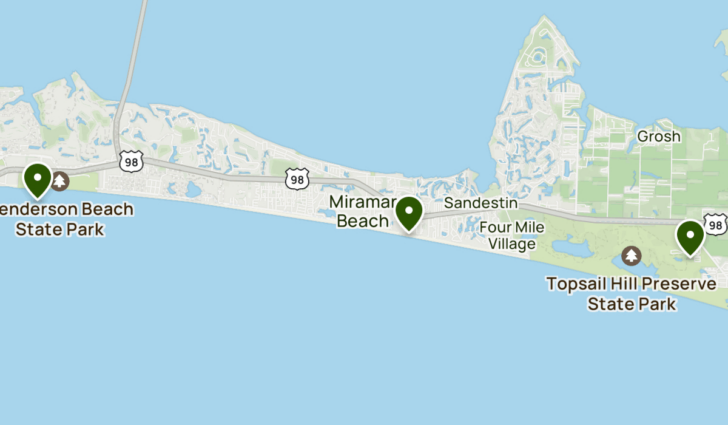 Destin Florida Map of Beaches Destin Florida Map of Beaches