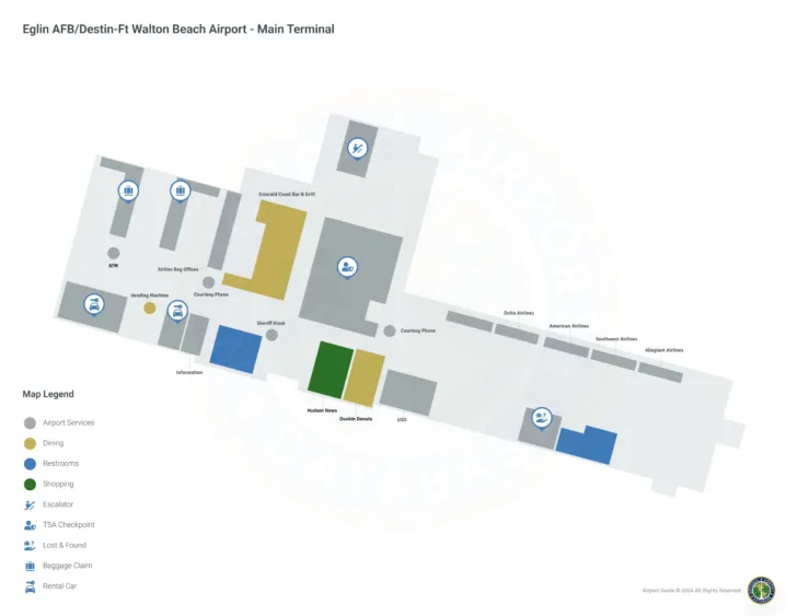Fort Walton Beach Airport Map Fort Walton Beach Airport Map
