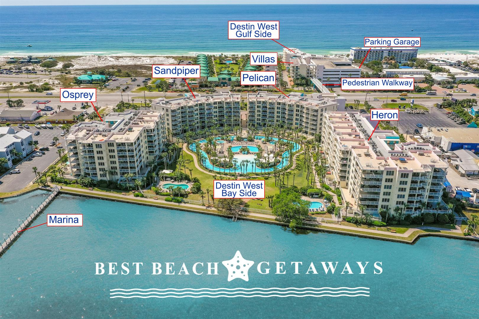 Destin West - Vacation Rentals - Best Beach Getaways with regard to Destin West Beach And Bay Resort Map