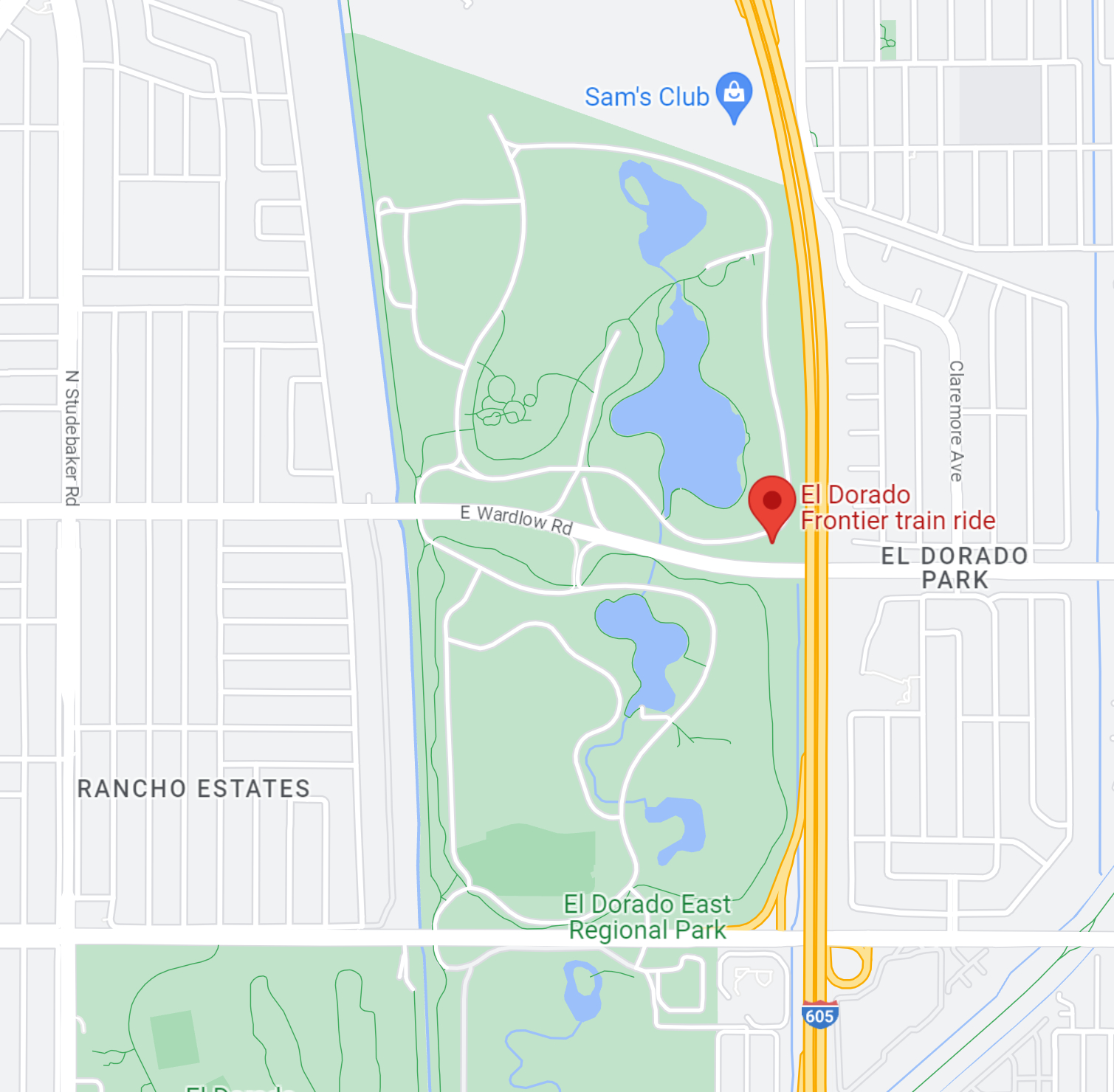 Directions — El Dorado Frontier Amusement Park regarding El Dorado Park Map Long Beach