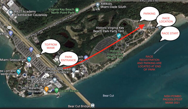 Virginia Key Beach Park Map
