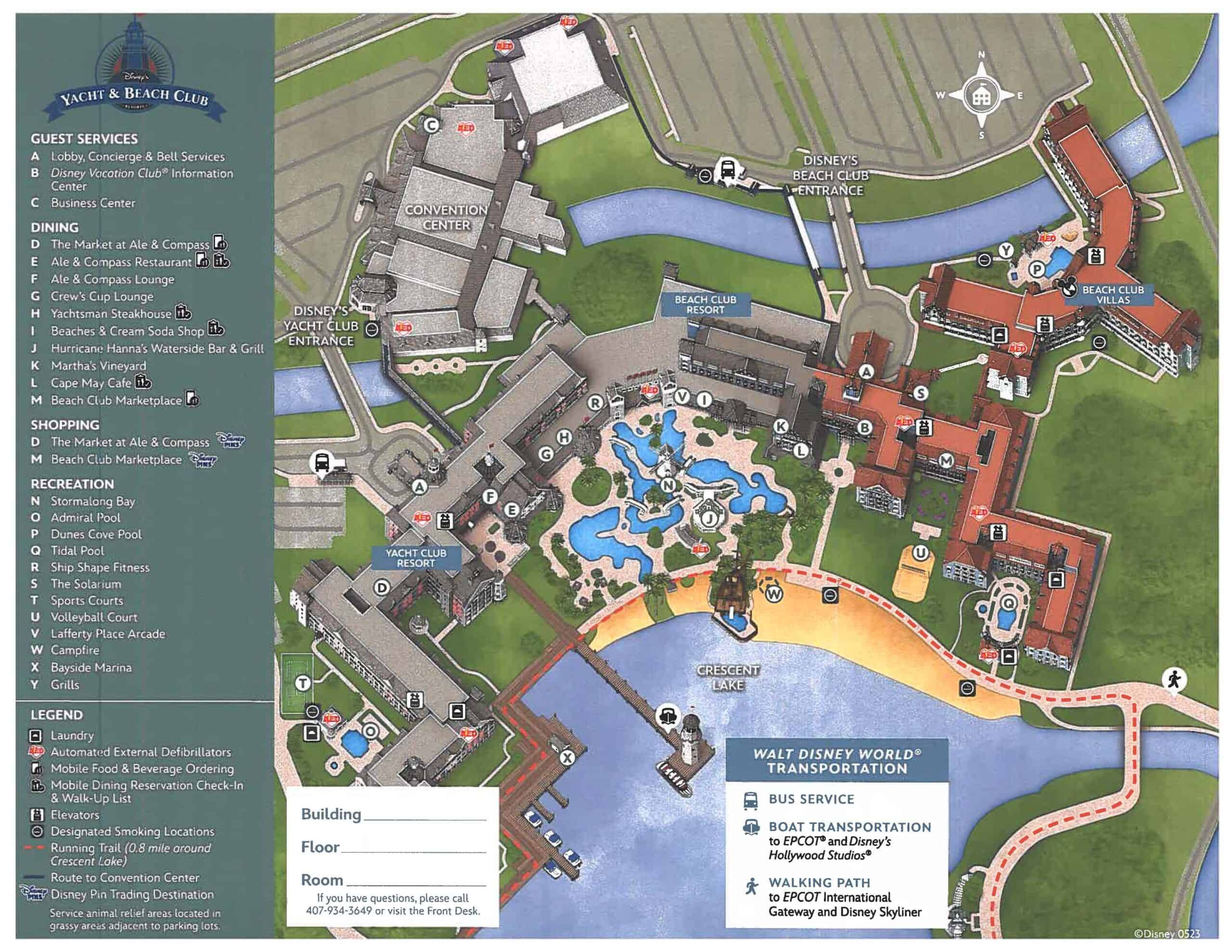Disney&amp;#039;S Beach Club Map - Resorts Gal intended for Disney Beach Club Resort Room Map