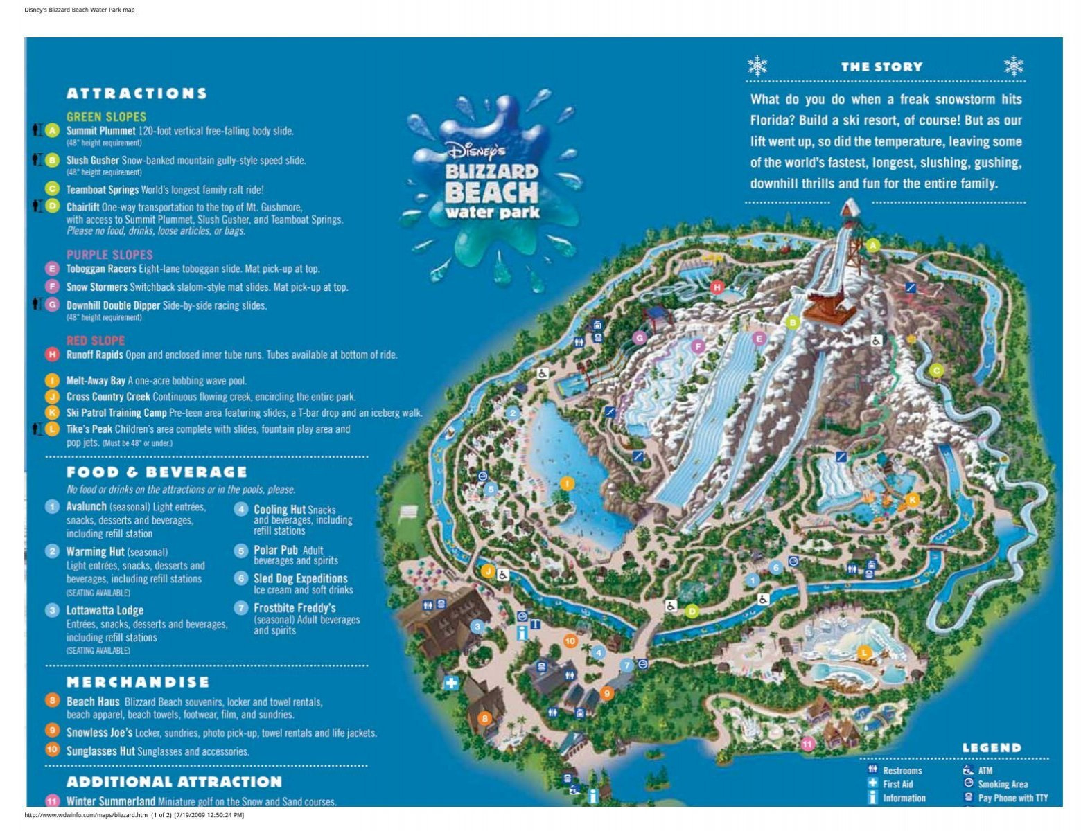 Disney&amp;#039;S Blizzard Beach Water Park Map - Wdw Prep School with Disney Blizzard Beach Map