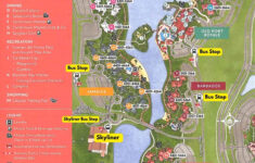 Disney'S Caribbean Beach Transportation Map (With Destinations) with Map Of Caribbean Beach Resort In Disney World
