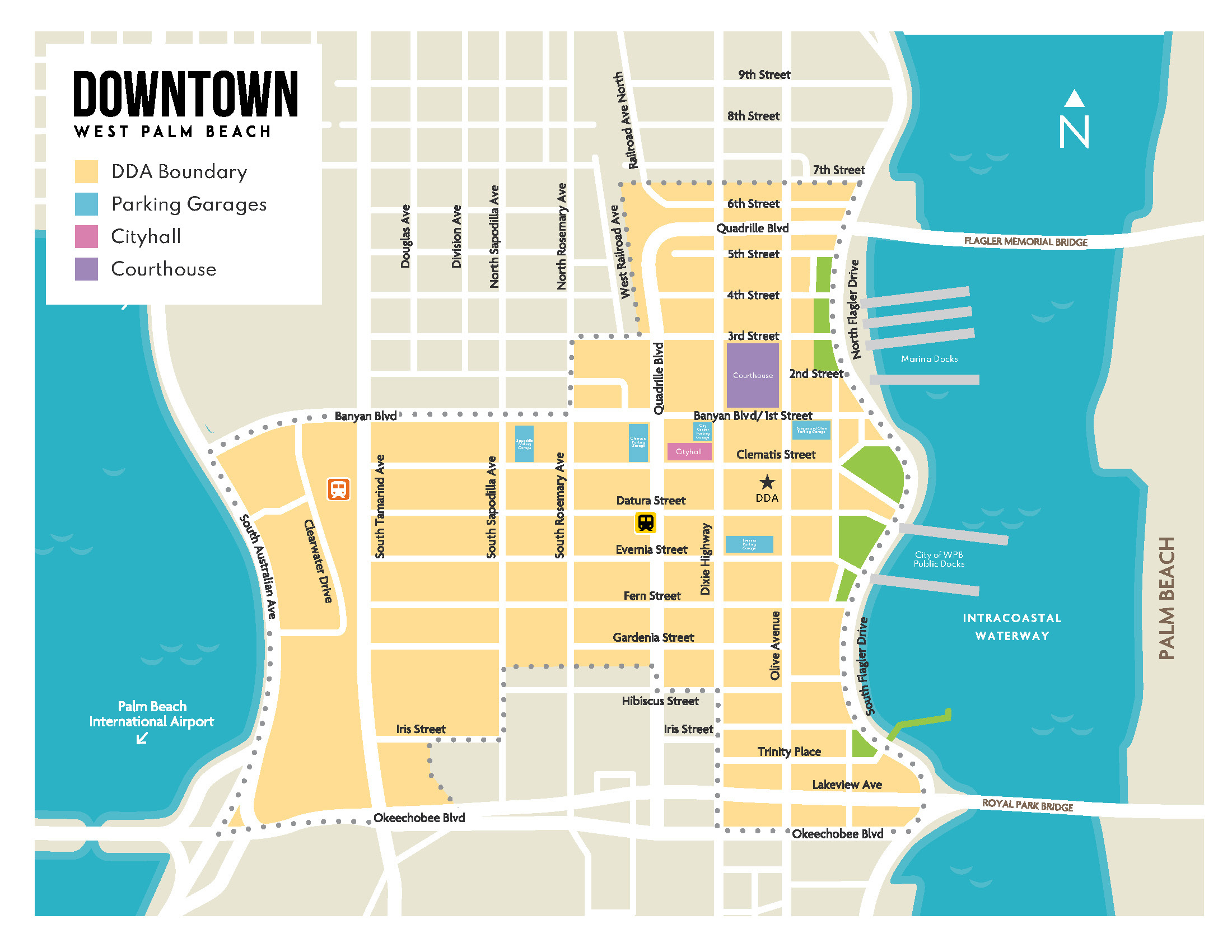District Boundaries Map | West Palm Beach Dda within Map of Palm Beach and West Palm Beach
