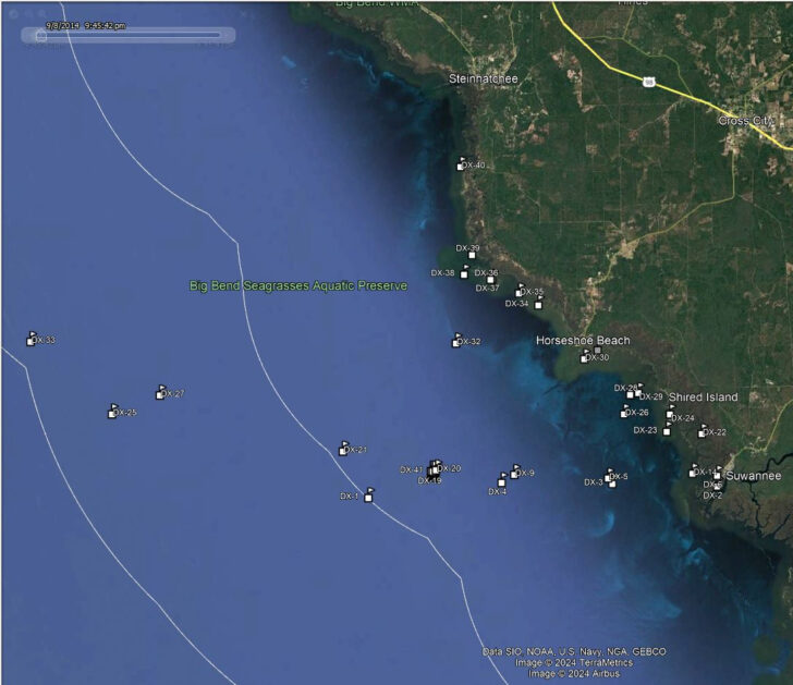 Map of Horseshoe Beach Florida