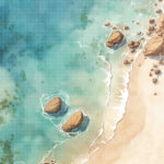 Dnd Beach Map   Etsy.de For Palm Trees Beach Wreck Map Dnd