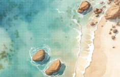 Dnd Beach Map - Etsy.de for Palm Trees Beach Wreck Map Dnd