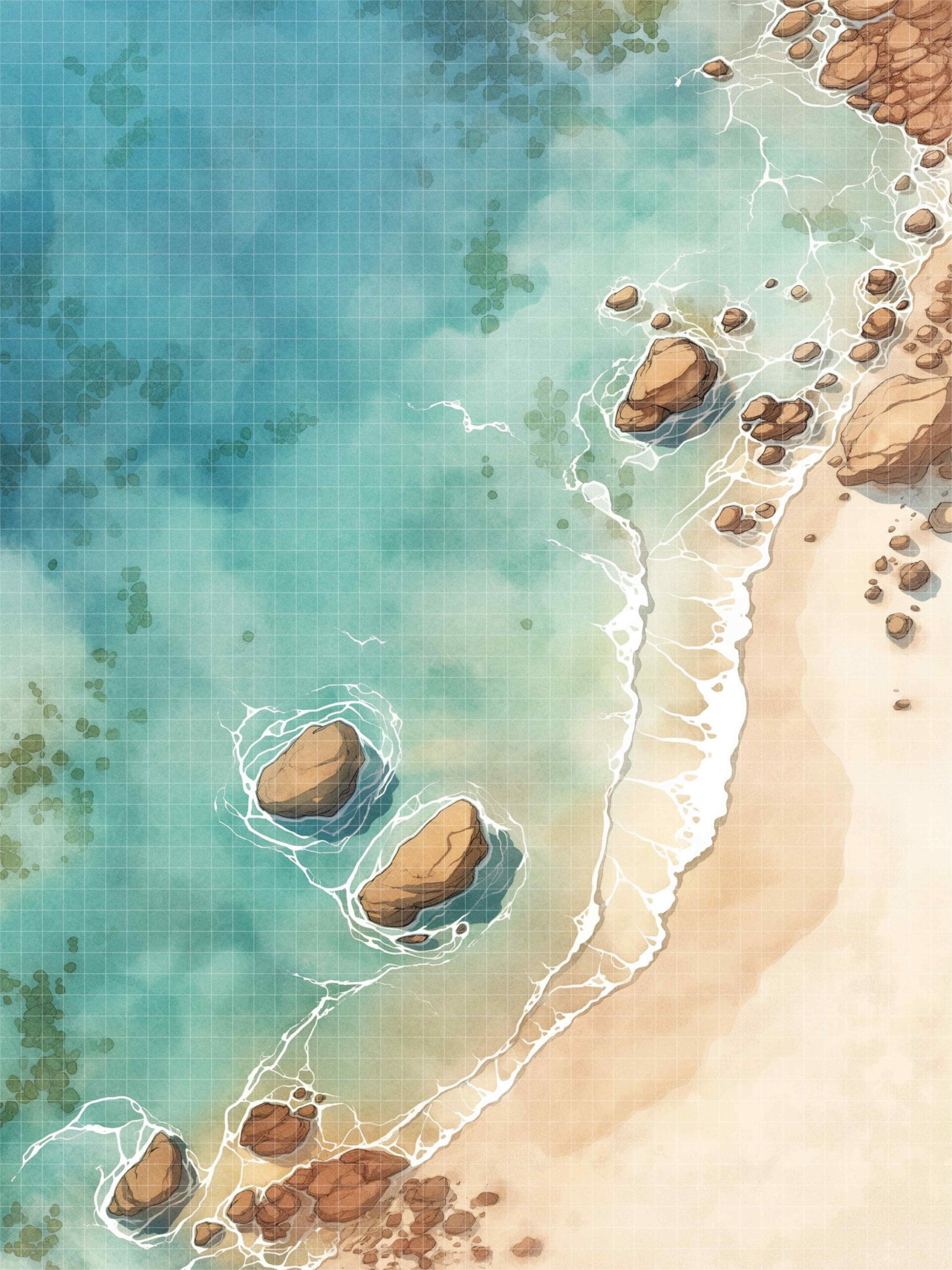 Dnd Beach Map - Etsy.de for Palm Trees Beach Wreck Map Dnd
