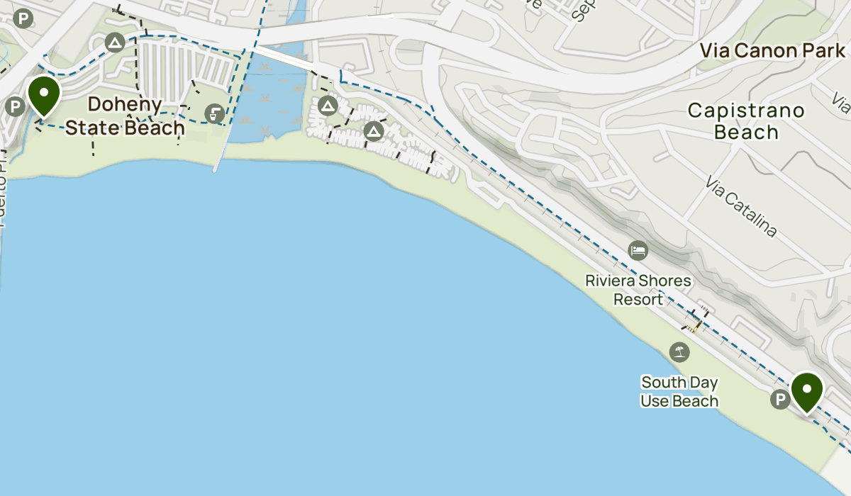 Doheny | List | Alltrails with Map of Doheny State Beach