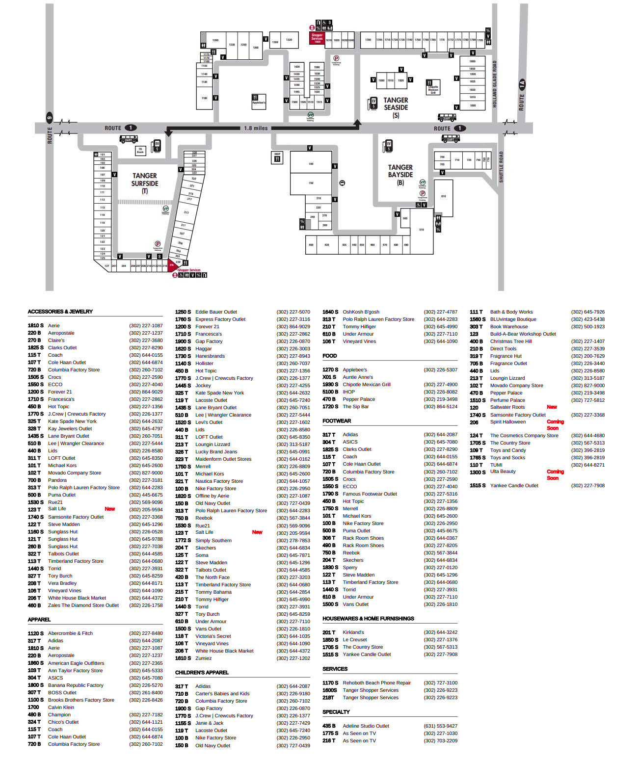 Dooney And Bourke Tanger Outlet - Branson Resorts & Condos For intended for Tanger Outlets Rehoboth Beach Map