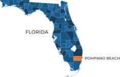 Download Florida Map Highlighting Pompano Beach | Wallpapers in Pompano Beach on a Map