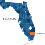 Download Florida Map Highlighting Pompano Beach | Wallpapers Within Pompano Beach On The Map