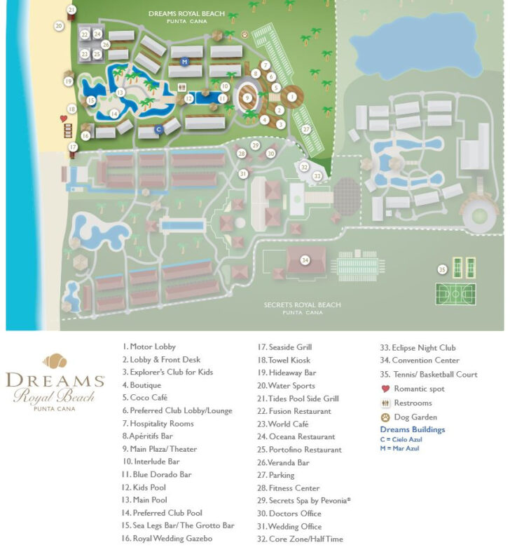 Secrets Royal Beach Resort Map