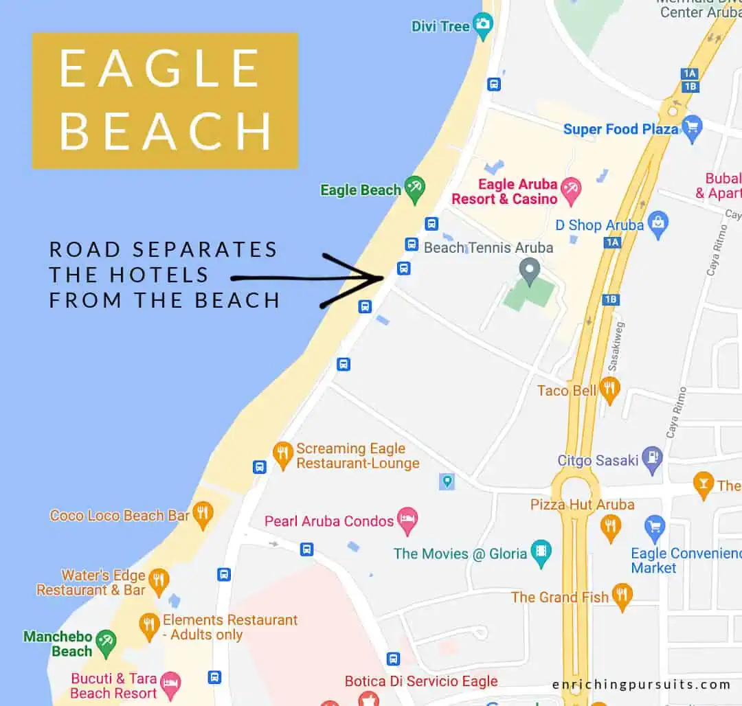 Eagle Beach Or Palm Beach Aruba: 7 Tips To Help You Choose with Aruba Hotels on the Beach Map