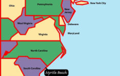 East Coast Map | Myrtle Beach And The East Coast Of The Usa regarding Map of East Coast Beaches Usa