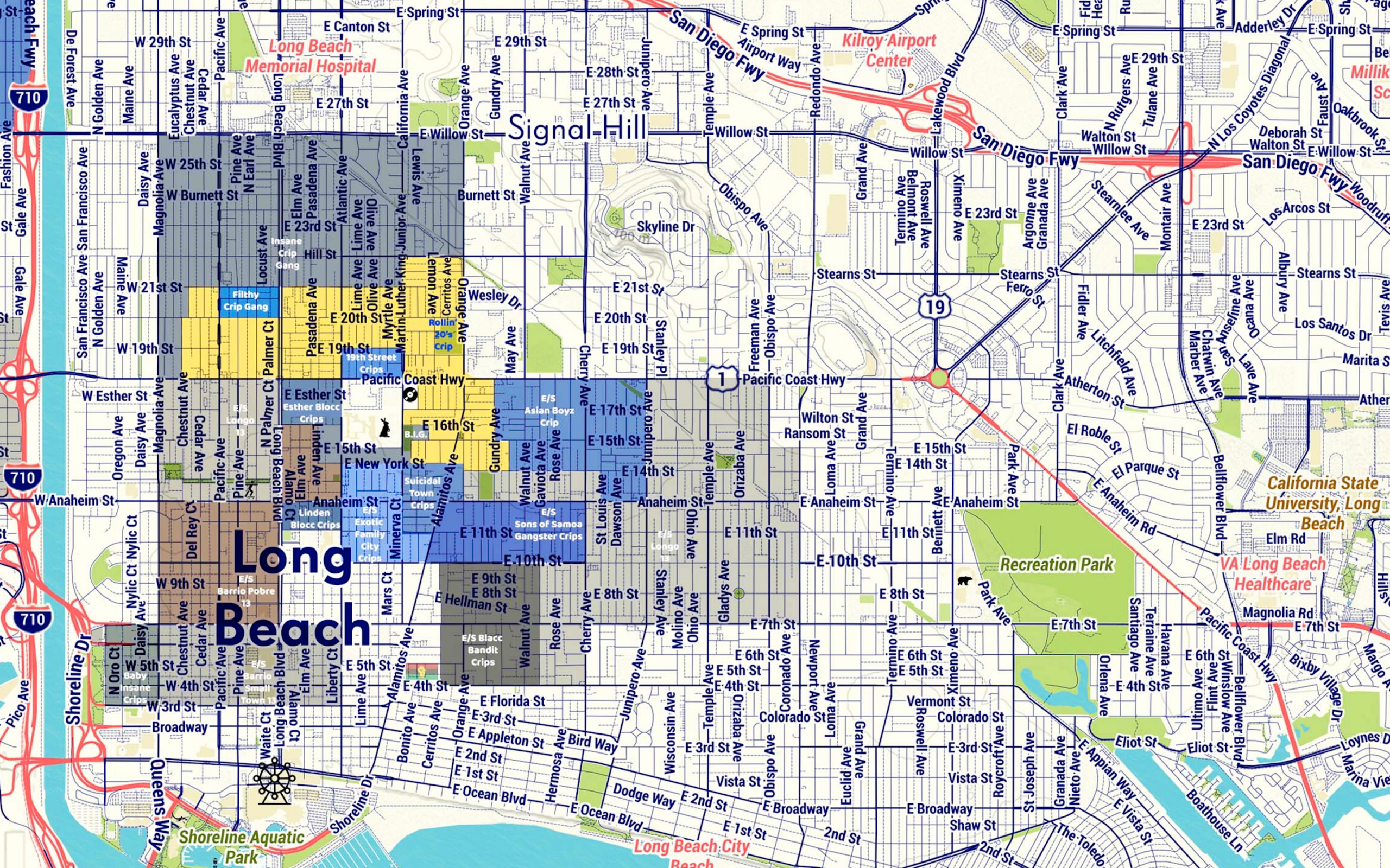 East Long Beach California Gangs : R/Mapporn with Long Beach Ca Gang Map