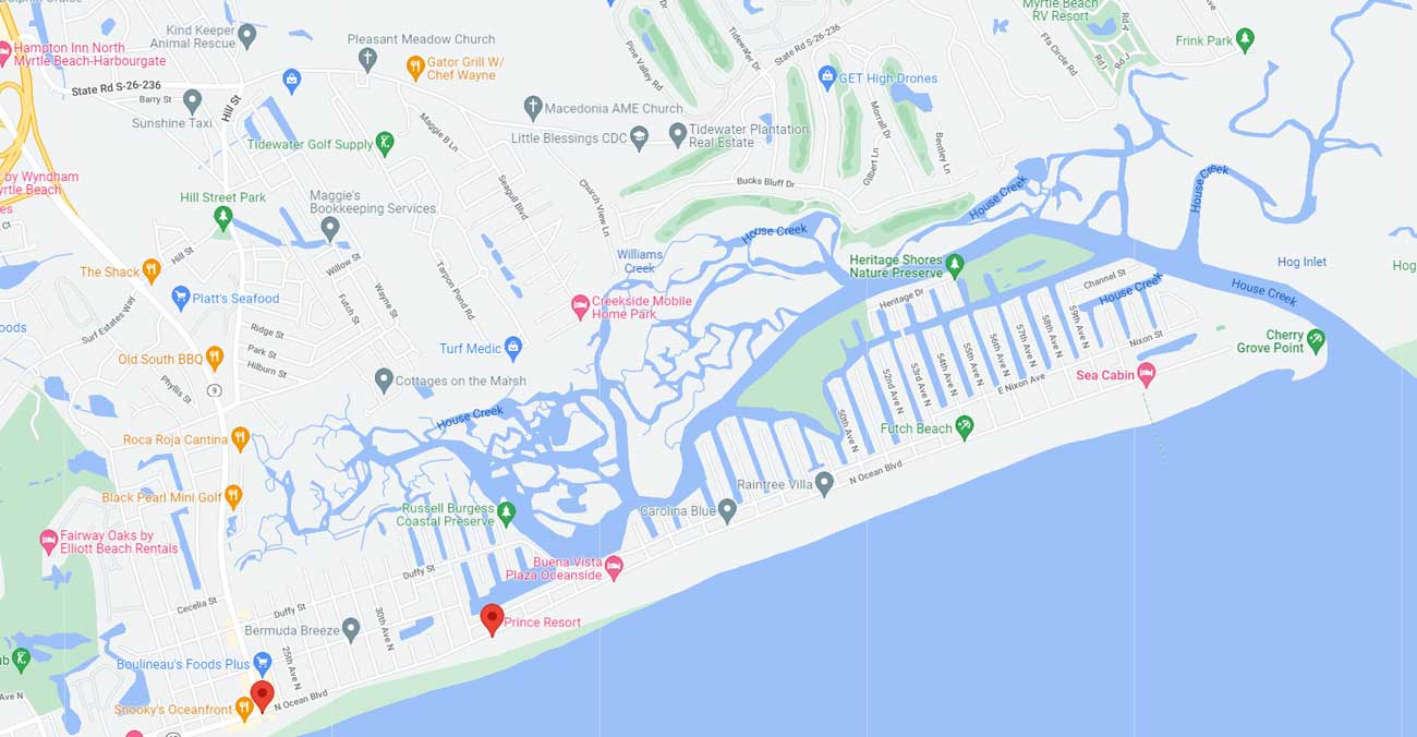 Ecjs - Jet Ski Rentals Near Cherry Grove pertaining to Map Cherry Grove Beach Sc