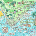 Edisto Beach Map Throw Blanker Pre Order   Etsy For Map Of Edisto Beach Sc