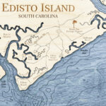 Edisto Island   Two Level Wall Art   Sea And Soul Charts In Map Of Edisto Beach Sc