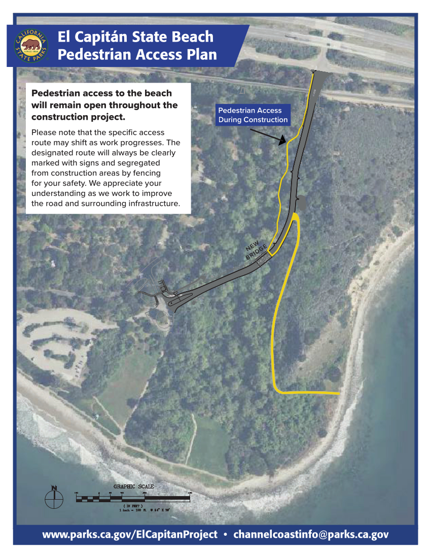 El Capitán Entrance Improvements Project throughout El Capitan Beach Campground Map